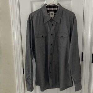 Paper Denim & Cloth Men's Charcoal Striped Button-Down Shirt